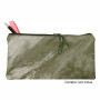 * CUIR Tie & Dye Trousse Plate 22x11 cm Vert automnale