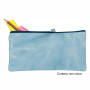 * CUIR Tie & Dye Trousse Plate 22x11 cm Bleu ciel