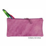 * CUIR Tie & Dye Trousse Plate 22x11 cm Rose violine