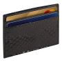 * CUIR Reptile Design Portecartes CB 7,5x10,5 cm Python noir