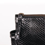 * CUIR Reptile Design Sac Duo 27x19 cm Python noir
