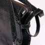 * CUIR Reptile Design Sac Duo 27x19 cm Python noir
