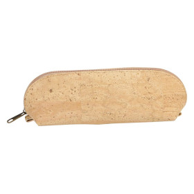 * LIÈGE Petite trousse ovale certifiée VEGAN 16x5x6 cm Naturel