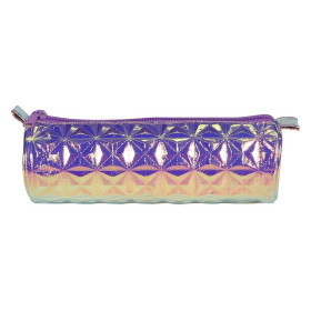 * Fantaisie Holograhique Trousse Ronde Ø7x22 cm Violet
