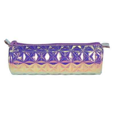 * Fantaisie Holograhique Trousse Ronde Ø7x22 cm Violet