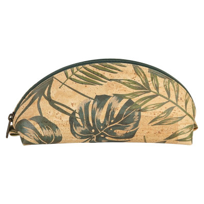 * LIÈGE Grande trousse ovale certifiée VEGAN 21x7,5x10,5 cm Palmier