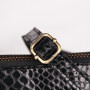 * CUIR Reptile Design Sac Duo 27x19 cm Python noir