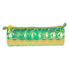 * Fantaisie Holograhique Trousse Ronde Ø7x22 cm Vert