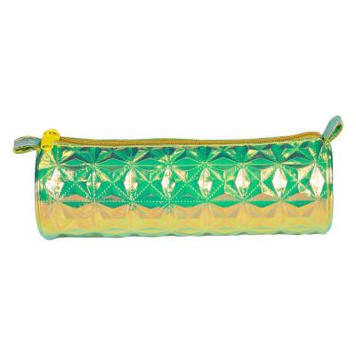* Fantaisie Holograhique Trousse Ronde Ø7x22 cm Vert