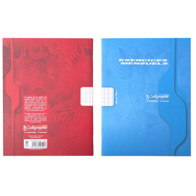 7000, Cahier d'exercices mensuels 17x22 64p séyès 70g
