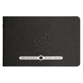 CroK'BooK Piqure 20 feuilles 17x11cm pap noir 120g