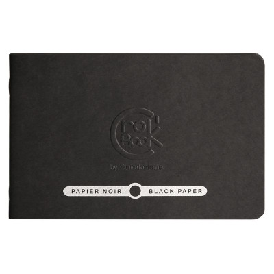 CroK'BooK Piqure 20 feuilles 17x11cm pap noir 120g