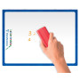* Cahier Magique couverture ardoise double face effaçable piqué blanc 24x32cm 48
