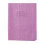 Protègecahier+Marquepage Grain Madras 22/100ème 17x22 violet + porte étiquette