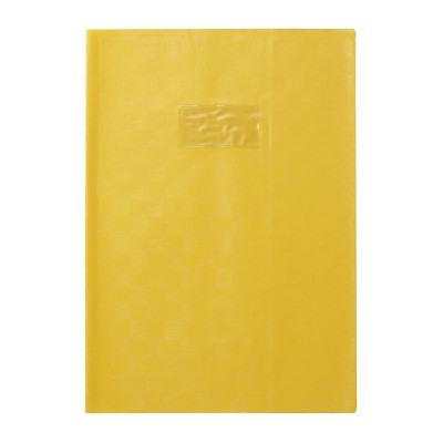 Protègecahier+Marquepage Grain Madras 22/100ème 21x29,7 jaune + porte étiquette