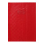 Protègecahier+Marquepage Grain Madras 22/100ème 21x29,7 rouge + porte étiquette