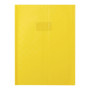 Protègecahier+Marquepage Grain Madras 22/100ème 24x32 jaune + porte étiquette