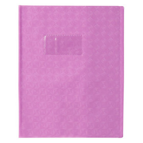 Protègecahier Grain Losange 18/100ème 17x22 violet + porte étiquette