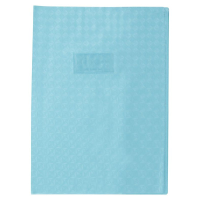 Protègecahier Grain Losange 18/100ème 21x29,7 bleu clair + porte étiquette