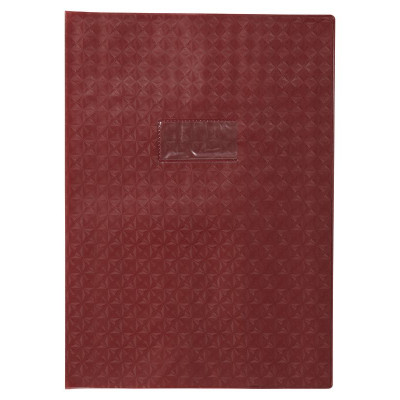 Protègecahier Grain Losange 18/100ème 21x29,7 brun + porte étiquette