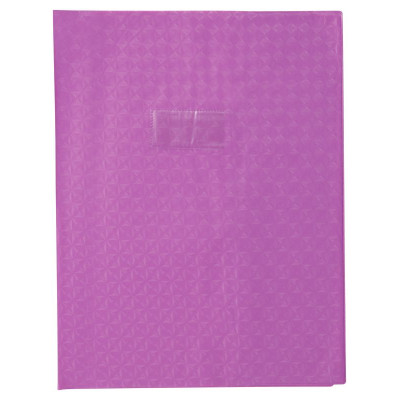 Protègecahier Grain Losange 18/100ème 24x32 violet + porte étiquette