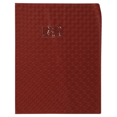 Protègecahier Grain Losange 18/100ème 24x32 brun + porte étiquette