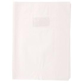Protègecahier Grain Losange 18/100ème 24x32 blanc + porte étiquette