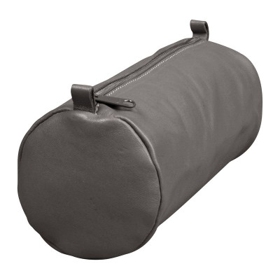 Nomaddict (Age Bag) trousse cuir Grande ronde 22xØ8cm couleur grise uniquement
