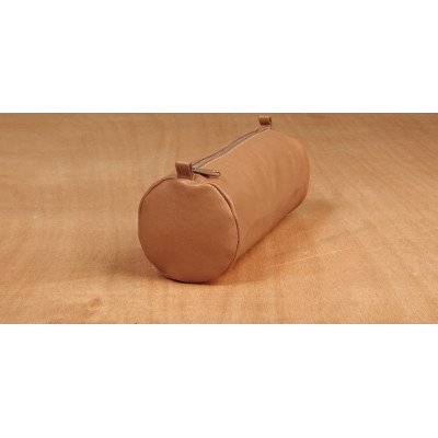 Nomaddict (Age Bag) trousse cuir Grande ronde 22xØ8cm couleur marron uniquement