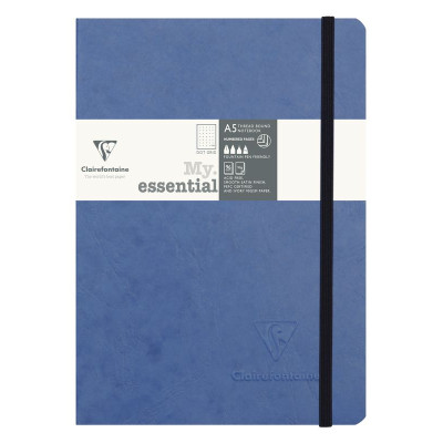 Nomaddict (Age Bag) My.Essential carnet cousu dos carré 14,8x21cm 192p DOT Bleu