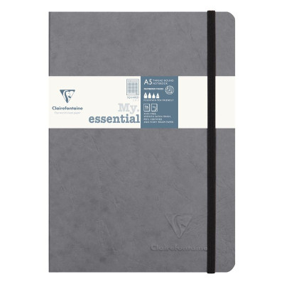 Nomaddict (Age Bag) My.Essential carnet cousu dos carré 14,8x21cm 192p 5x5 Gris
