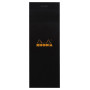 Bloc agrafé Rhodia BLACK N°8 7,4x21 cm 80 feuillets petits carreaux 5x5 80 g