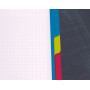 Bind'O Block 16x21cm 180p Q.5x5 cadré perfo. 6 trous + 3 intercalaires repositio