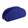 * TEXTILE Trousse ovale 2 compartiments 22x8x10cm, 4 couleurs assorties