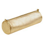 CUIRISÉ Trousse cuir Ronde Ø5,5x22cm Doré