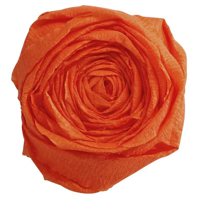 PAPIER CRÉPON 40%, Paquet de 10 feuilles, 2,00x0,50m, Orange