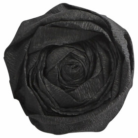 PAPIER CRÉPON 40%, Paquet de 10 feuilles, 2,00x0,50m, Noir