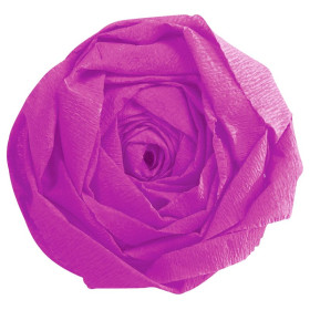 PAPIER CRÉPON 60%, Paquet de 10 feuilles, 2,50x0,50m, Cyclamen