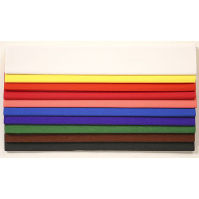PAPIER CRÉPON 40%, Paquet de 10 feuilles, 2,00x0,50m, Assortiment