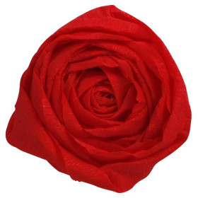 PAPIER CRÉPON 60%, Paquet de 10 feuilles, 2,50x0,50m, Rouge