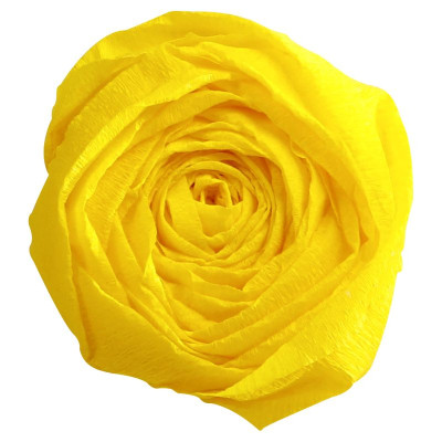 PAPIER CRÉPON 60%, Paquet de 10 feuilles, 2,50x0,50m, Jaune citron