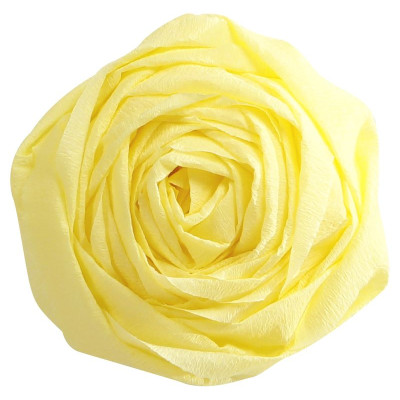 PAPIER CRÉPON 60%, Paquet de 10 feuilles, 2,50x0,50m, Jaune paille