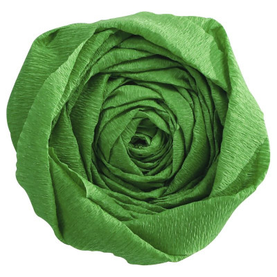 PAPIER CRÉPON 60%, Paquet de 10 feuilles, 2,50x0,50m, Vert pré
