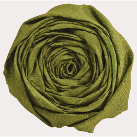 PAPIER CRÉPON 60%, Paquet de 10 feuilles, 2,50x0,50m, Vert mousse