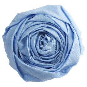 PAPIER CRÉPON 60%, Paquet de 10 feuilles, 2,50x0,50m, Bleu ciel