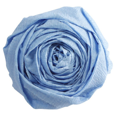 PAPIER CRÉPON 60%, Paquet de 10 feuilles, 2,50x0,50m, Bleu ciel