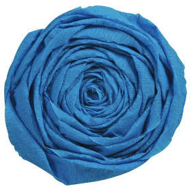 PAPIER CRÉPON 60%, Paquet de 10 feuilles, 2,50x0,50m, Bleu pétrole