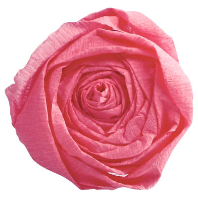 PAPIER CRÉPON 60%, Paquet de 10 feuilles, 2,50x0,50m, Rose moyen