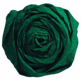 PAPIER CRÉPON 60%, Paquet de 10 feuilles, 2,50x0,50m, Vert bouteille