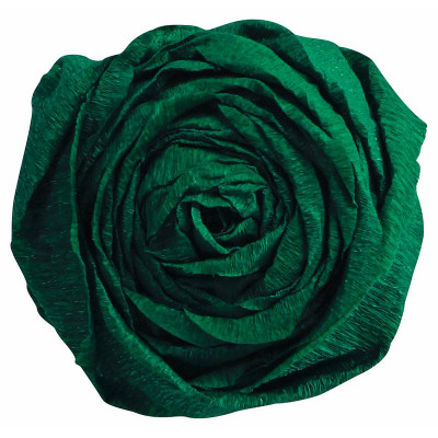 PAPIER CRÉPON 60%, Paquet de 10 feuilles, 2,50x0,50m, Vert bouteille